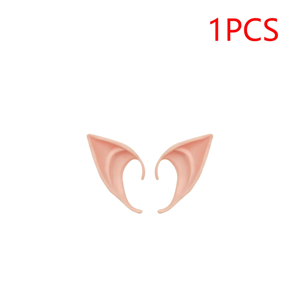 1-20pair Mysterious Angel Elf Ears Artificial Latex Ears for Halloween Decor Fairy Cosplay Costume Masquerade Accessories
