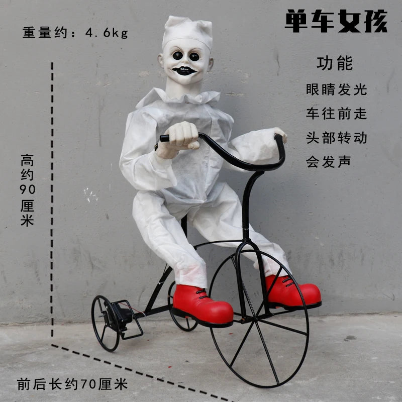Halloween ghost doll horror decoration electric induction with sound lighting secret room escape haunted house bar atmosphere pr