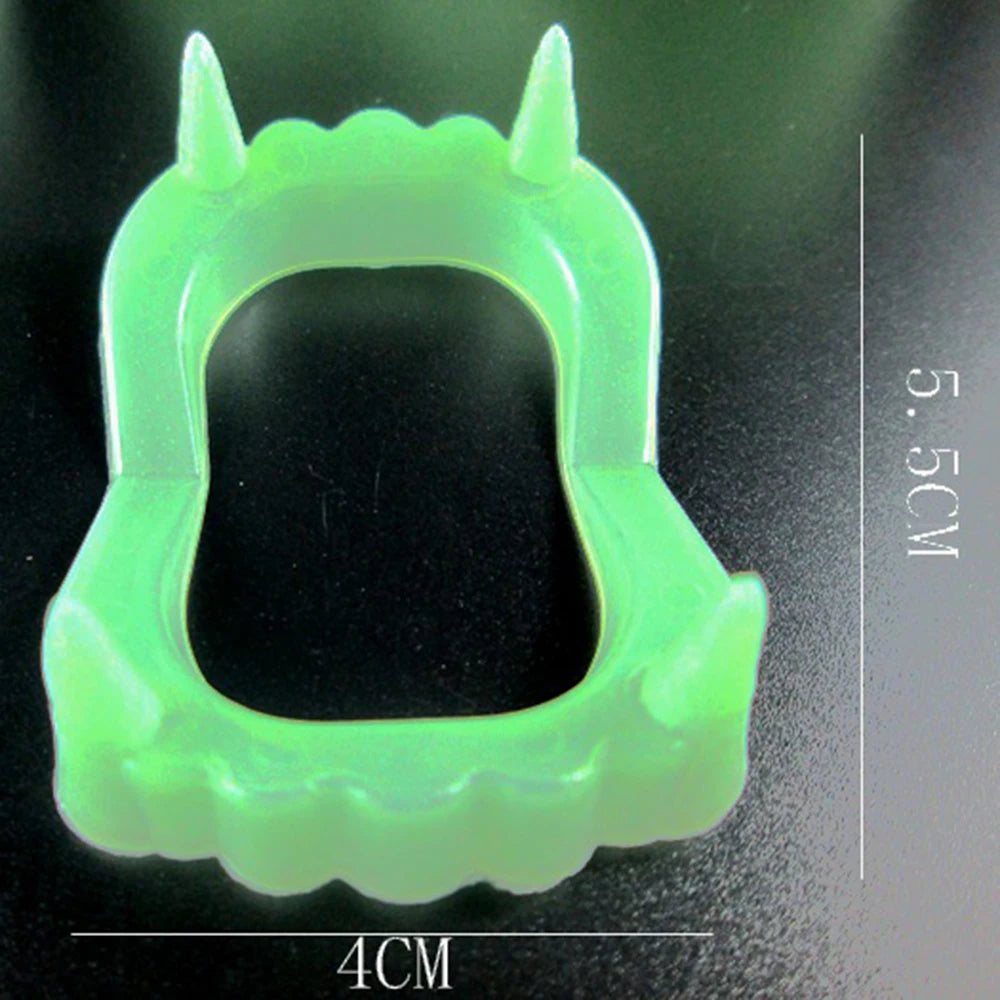Halloween Fake Vampire Teeth Party Decoration For Kids Plastic False Vampire Teeth Costume Halloween Theme Cosplay Toy Supplies