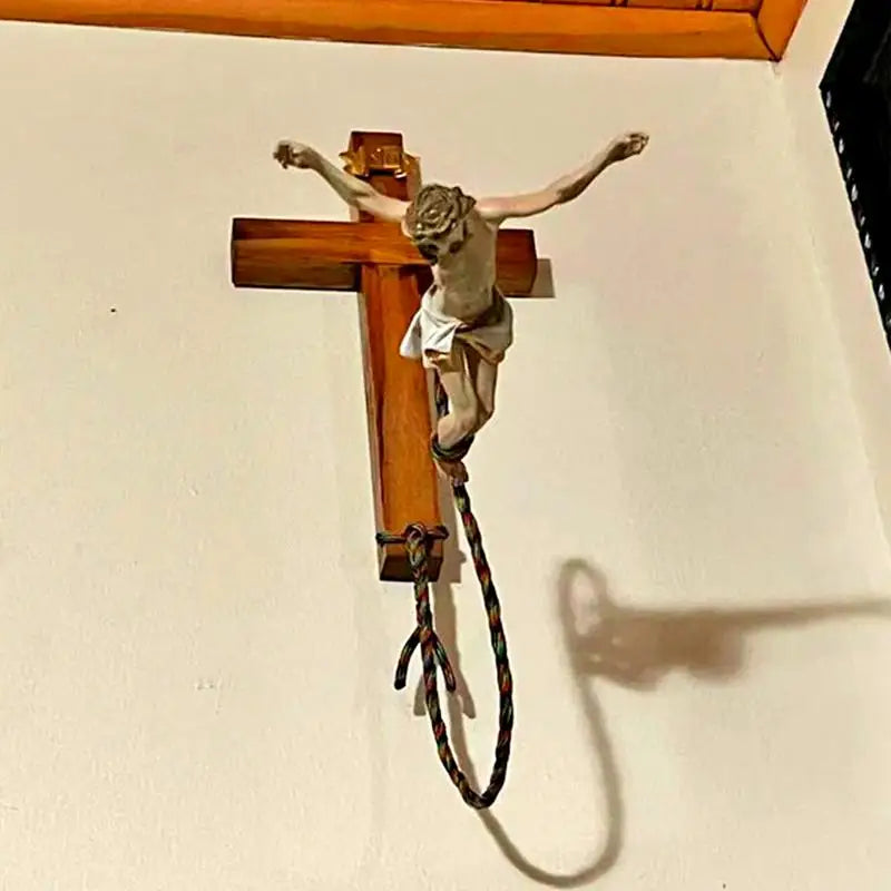 Jesus Bungee Wall Crossd Decoration Home Office Church Wall Hanging Jumping Crucifix Christ Savior Festival Gift Home Decoration