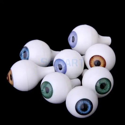 8 PCs Round Acrylic Doll Eyes Eyeballs Halloween Props 22mm
