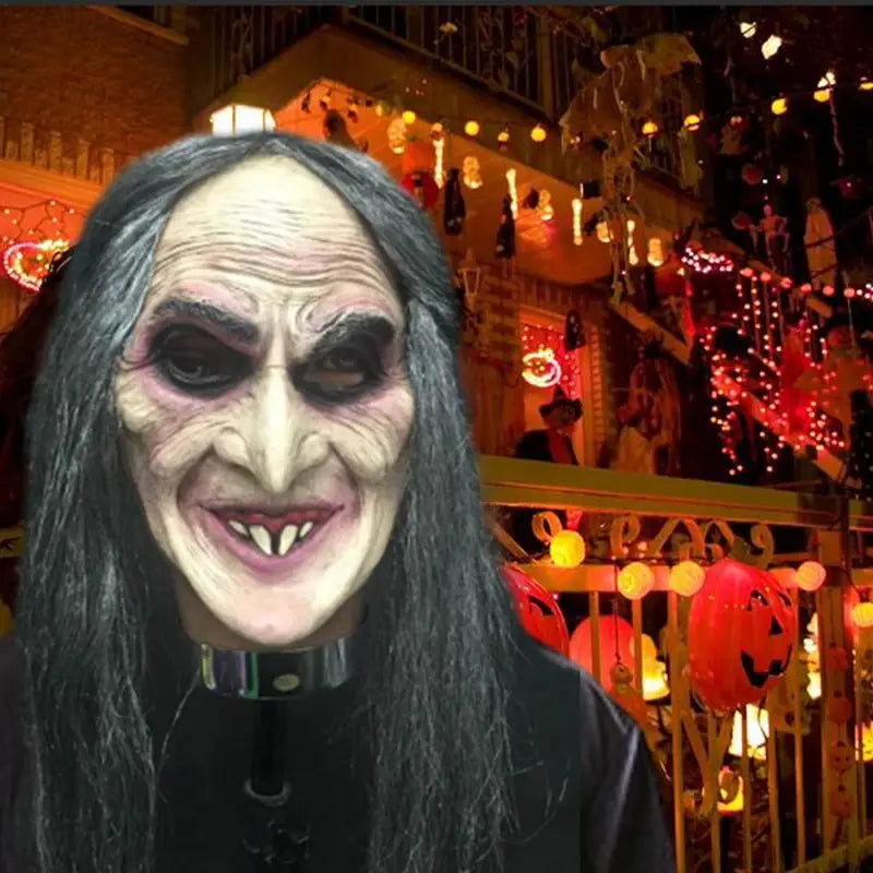 Scary Props Spoof Horror Horror Mask Masquerade Zombie Masks Halloween Decoration Halloween Face Cover Lightweight Tricky Toy