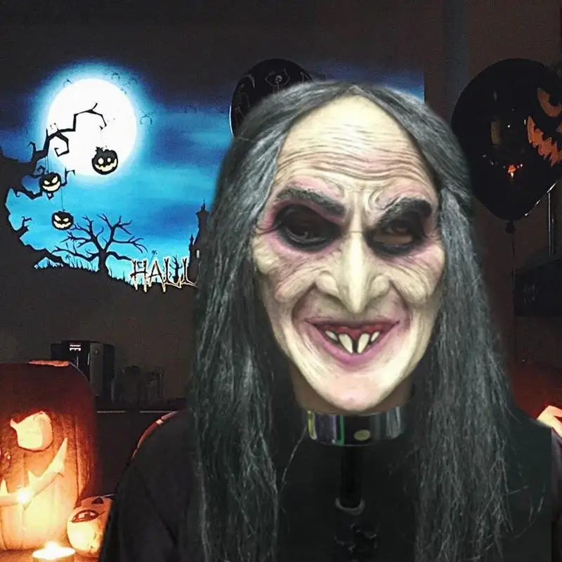 Scary Props Spoof Horror Horror Mask Masquerade Zombie Masks Halloween Decoration Halloween Face Cover Lightweight Tricky Toy