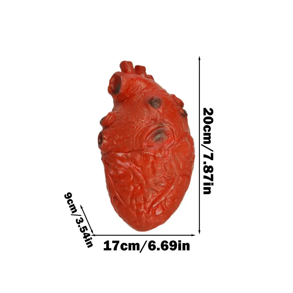 Bloody Heart Beating Heart Spooky Halloween Props Fake Heart Haunted House Decorations Props for Haunted House Party Decoration