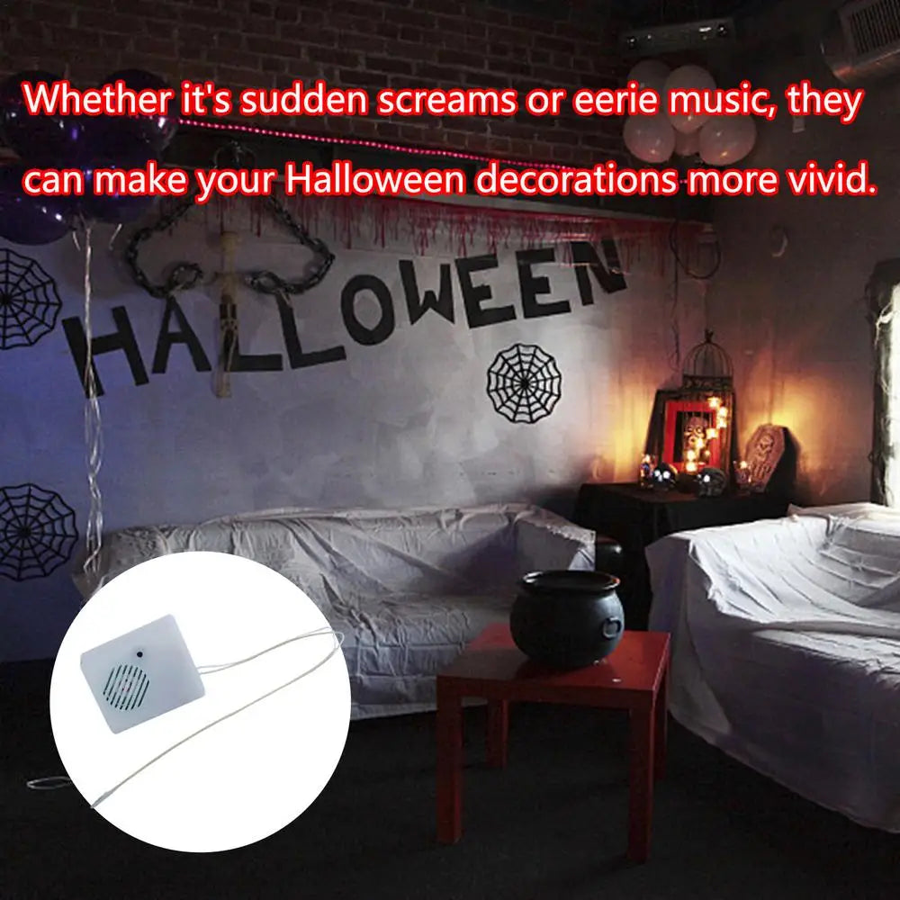 Sound Sensor Halloween Scream Speaker Horror Screaming Tricky Voice-activated Props Scary Sound Sensor For Party Decoration