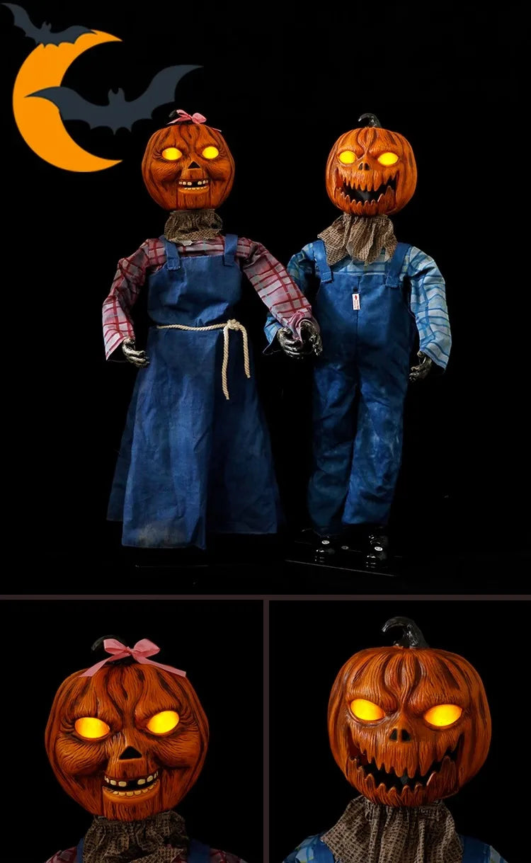 Halloween ghost doll horror decoration electric induction with sound lighting secret room escape haunted house bar atmosphere pr