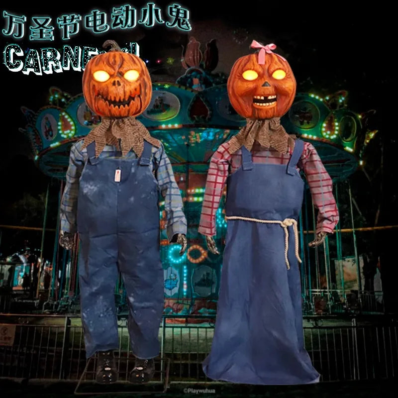 Halloween ghost doll horror decoration electric induction with sound lighting secret room escape haunted house bar atmosphere pr