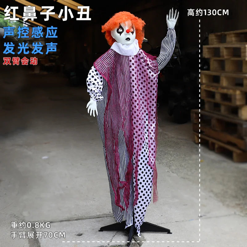 Halloween ghost doll horror decoration electric induction with sound lighting secret room escape haunted house bar atmosphere pr