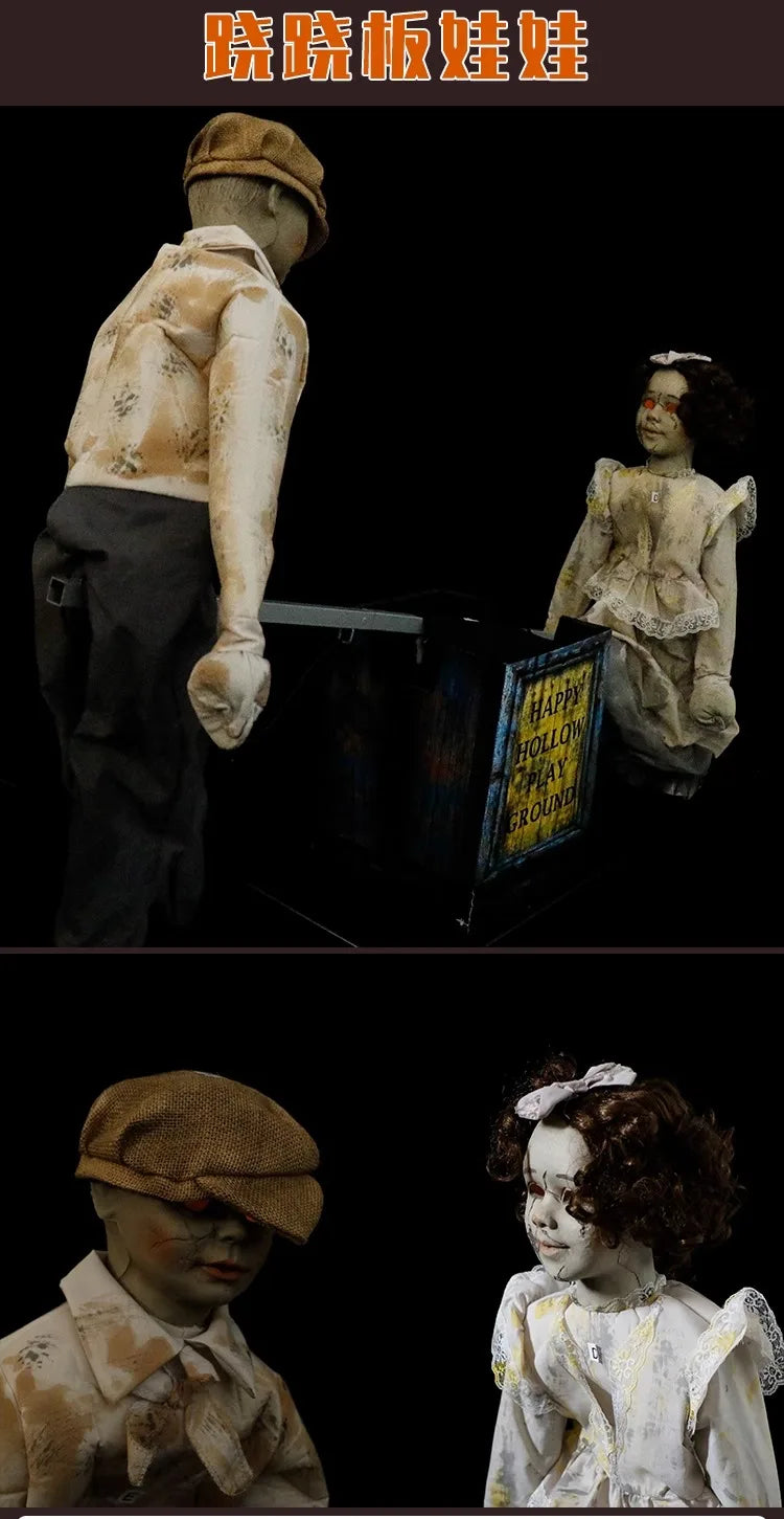 Halloween ghost doll horror decoration electric induction with sound lighting secret room escape haunted house bar atmosphere pr