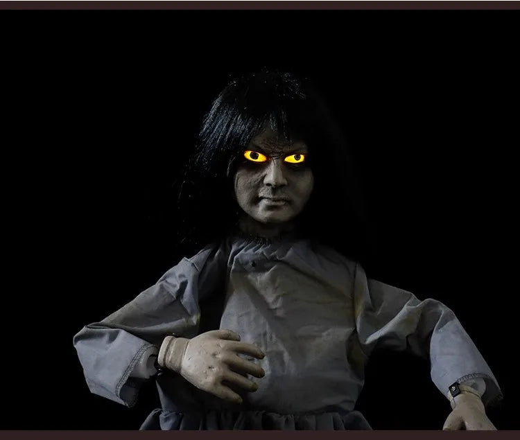 Halloween ghost doll horror decoration electric induction with sound lighting secret room escape haunted house bar atmosphere pr