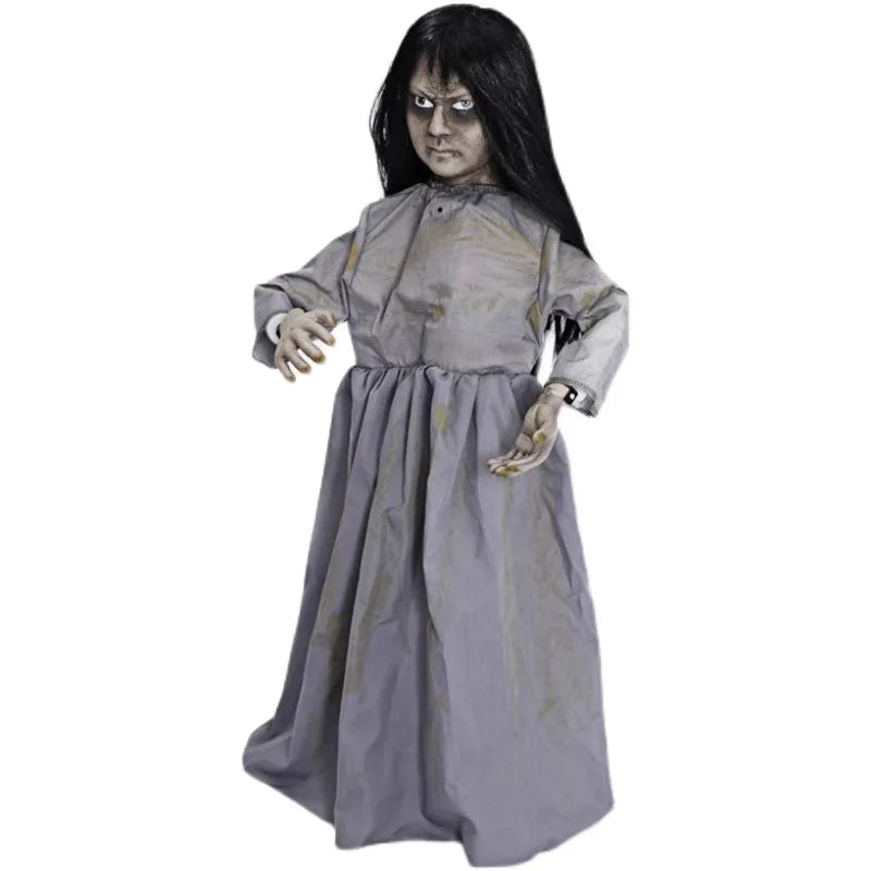 Halloween ghost doll horror decoration electric induction with sound lighting secret room escape haunted house bar atmosphere pr