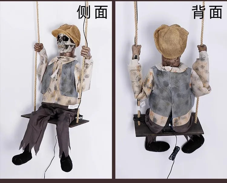 Halloween ghost doll horror decoration electric induction with sound lighting secret room escape haunted house bar atmosphere pr
