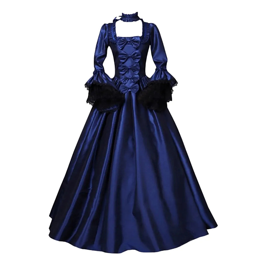 Gothic Black A Line Dress A Line Witch Dress For Women Gothic Witchcraft Vintage Medieval Dress For Women Halloween Costumes