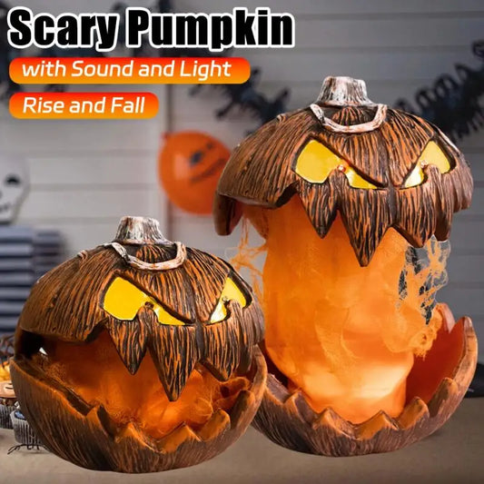 Unique LED Devil Pumpkin Lantern Halloween Evil Pumpkin Lamp Flashing Ghost Lighting Festival Halloween Party Decoration
