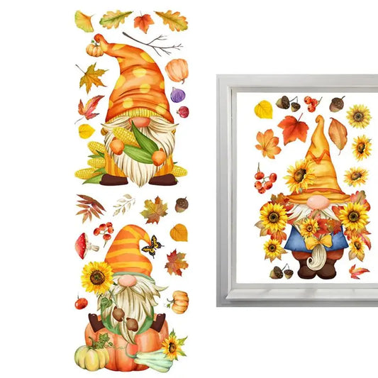 Autumn Window Clings 3 Sheet Fall Leaves Window Clings Self Adhesive Thanksgiving Window Stickers Fall Window Decorations For