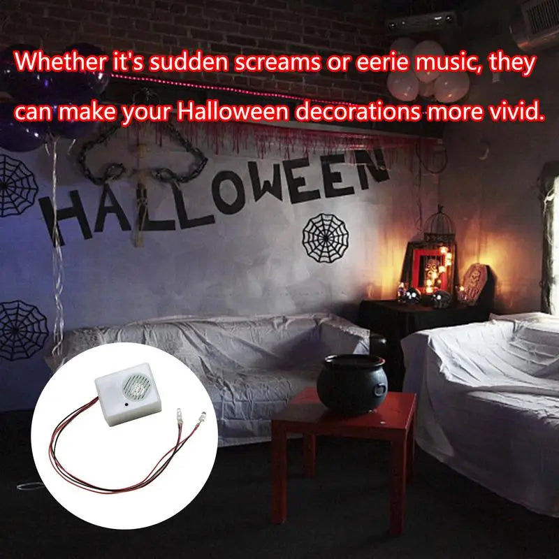Sound Sensor Halloween Scream Speaker Horror Screaming Tricky Voice-activated Props Scary Sound Sensor For Party Decoration