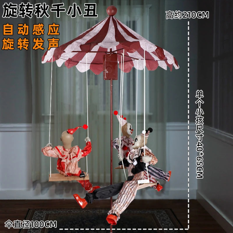 Halloween ghost doll horror decoration electric induction with sound lighting secret room escape haunted house bar atmosphere pr