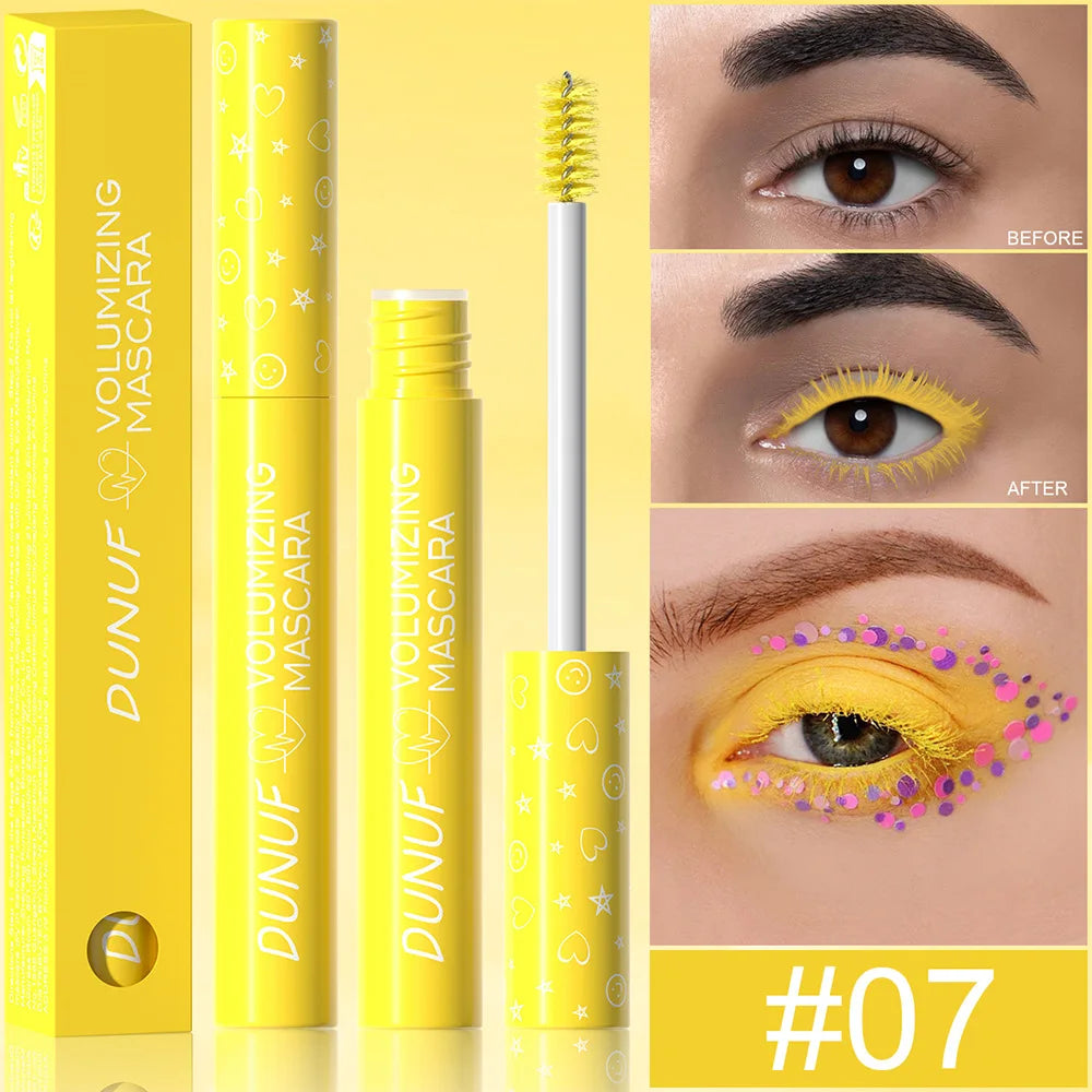 Colorful Curling Mascara Waterproof Fast Drying Eyelashes Extension Multicolor Lashes Makeup Lasting Waterproof White Mascara