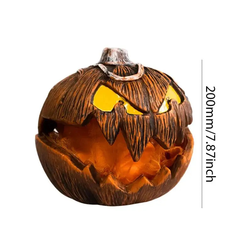 Unique LED Devil Pumpkin Lantern Halloween Evil Pumpkin Lamp Flashing Ghost Lighting Festival Halloween Party Decoration