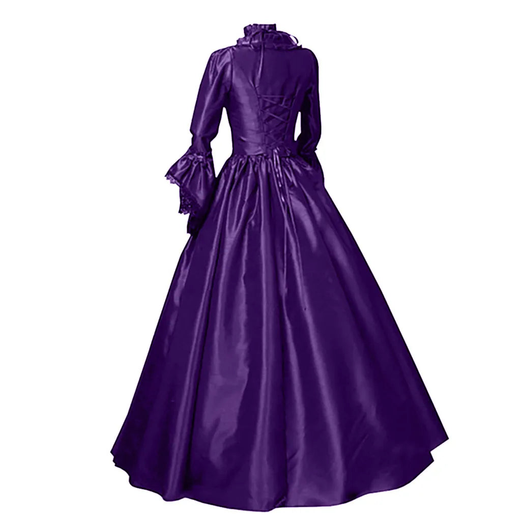 Gothic Black A Line Dress A Line Witch Dress For Women Gothic Witchcraft Vintage Medieval Dress For Women Halloween Costumes